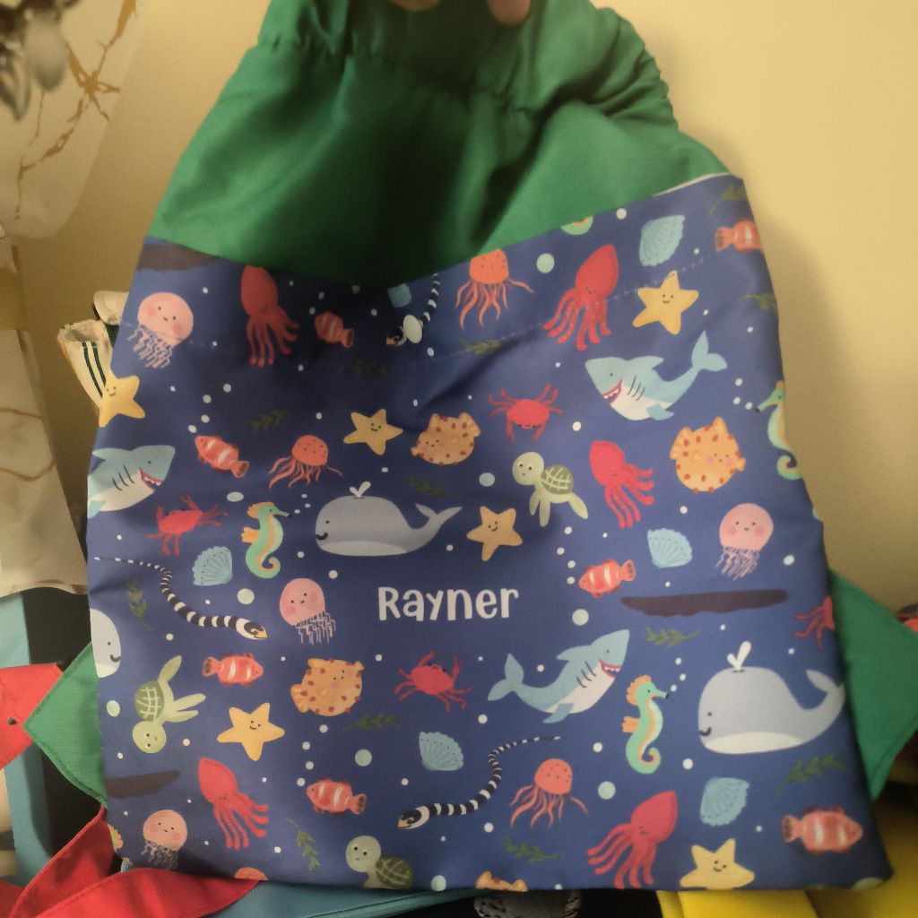 tas bekal lunch bag lunch box ocean preloved