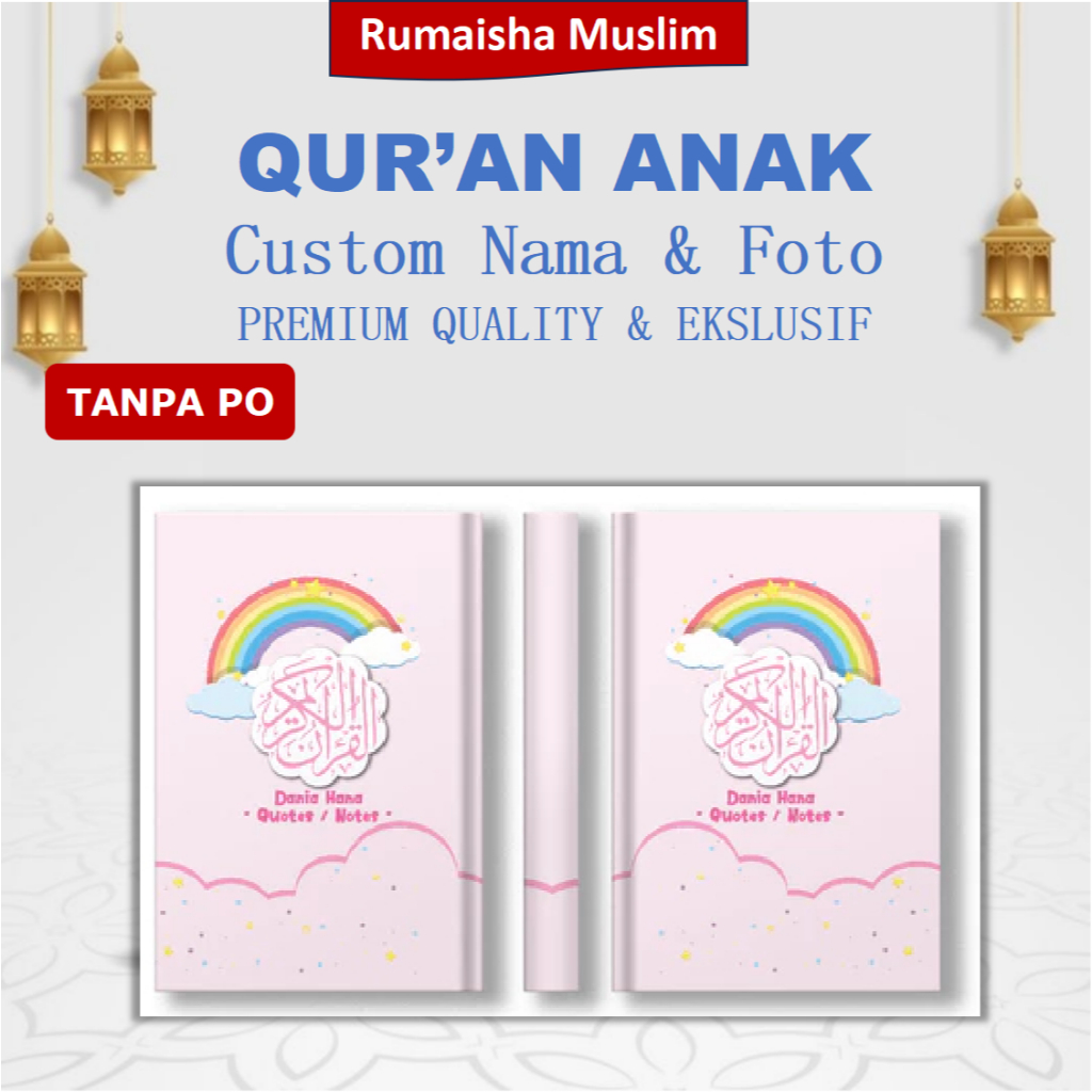 Al Qur'an Custom Nama untuk Hadiah Anak Quran Terjemahan Perkata