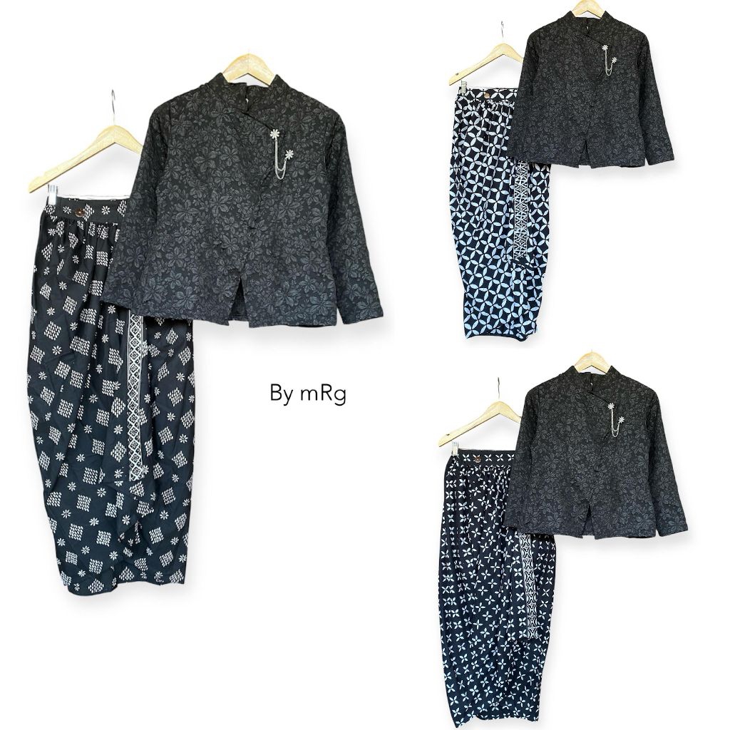 Setelan Batik Rok Lilit Instan Atasan Jaggan Wanita