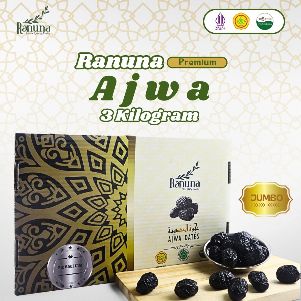 Kurma Ajwa Madinah Premium Ranuna 3kg