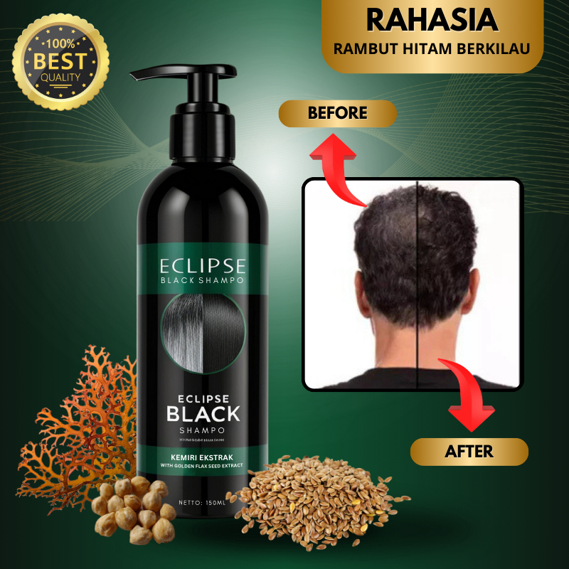 Eclipse Black Shampo Herbal Penghilang Uban Alami Ampuh Menghitamkan Uban Secara Maksimal