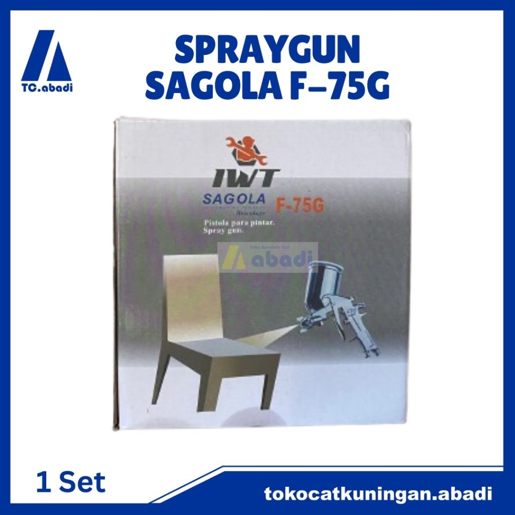 Spray Gun SAGOLA Tabung Atas F-75 . 400 ML