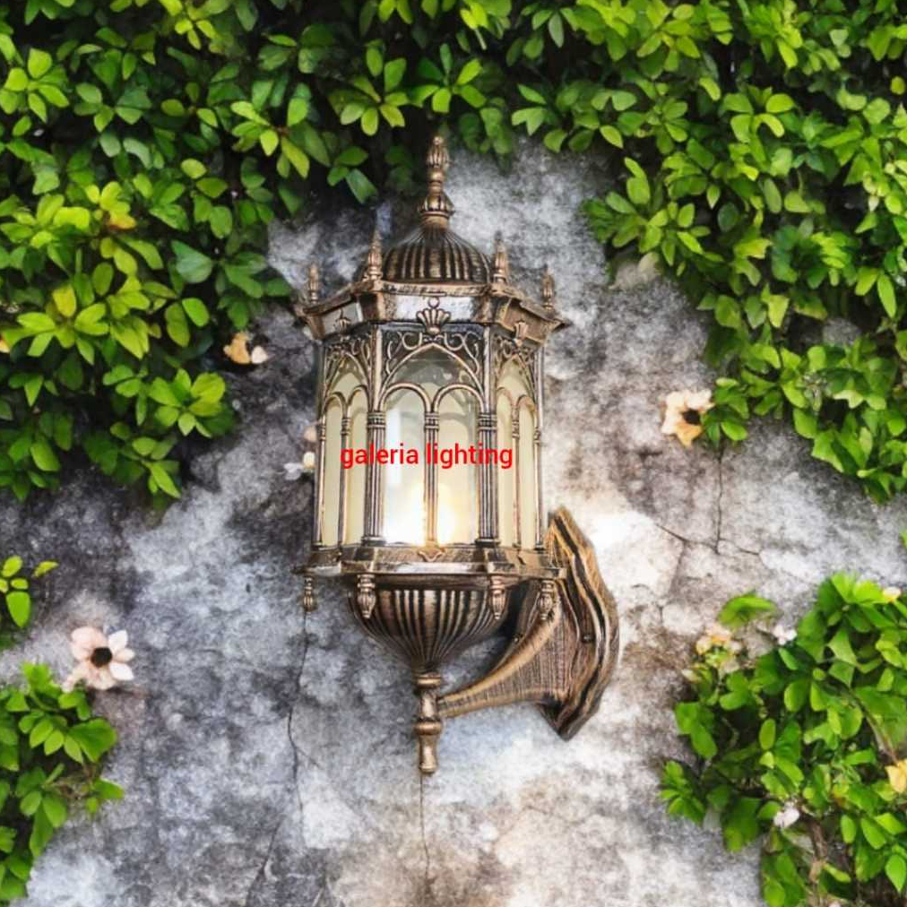 Lampu dinding eropa klasik outdoor waterproof teras/cafe/restoran tipe 81000 B/MS