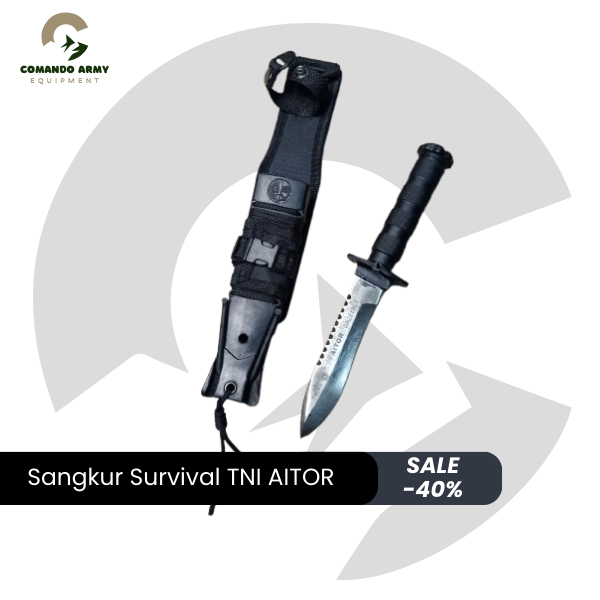 Pisau Sangkur AITOR TNI Adventure Survival Knife