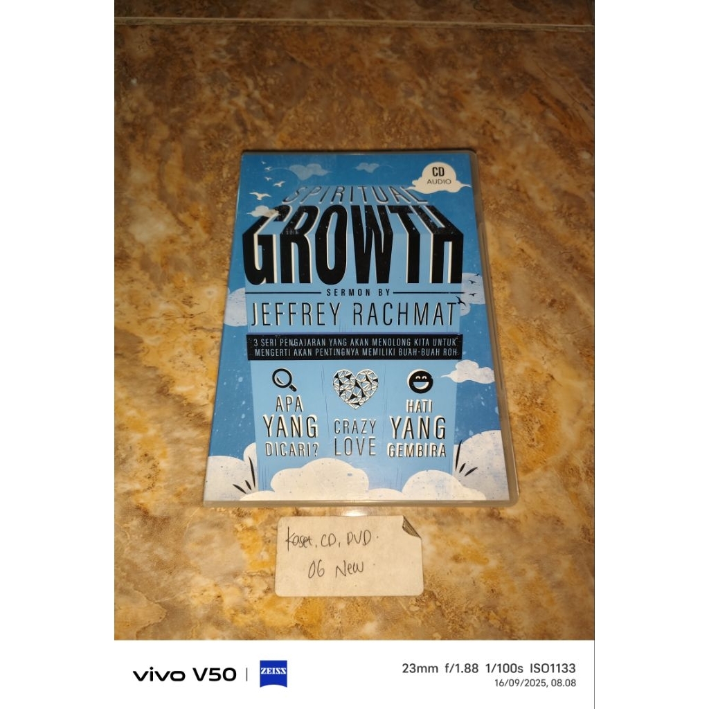 Kaset CD Spiritual Growth Sermon by Jeffrey Rachmat