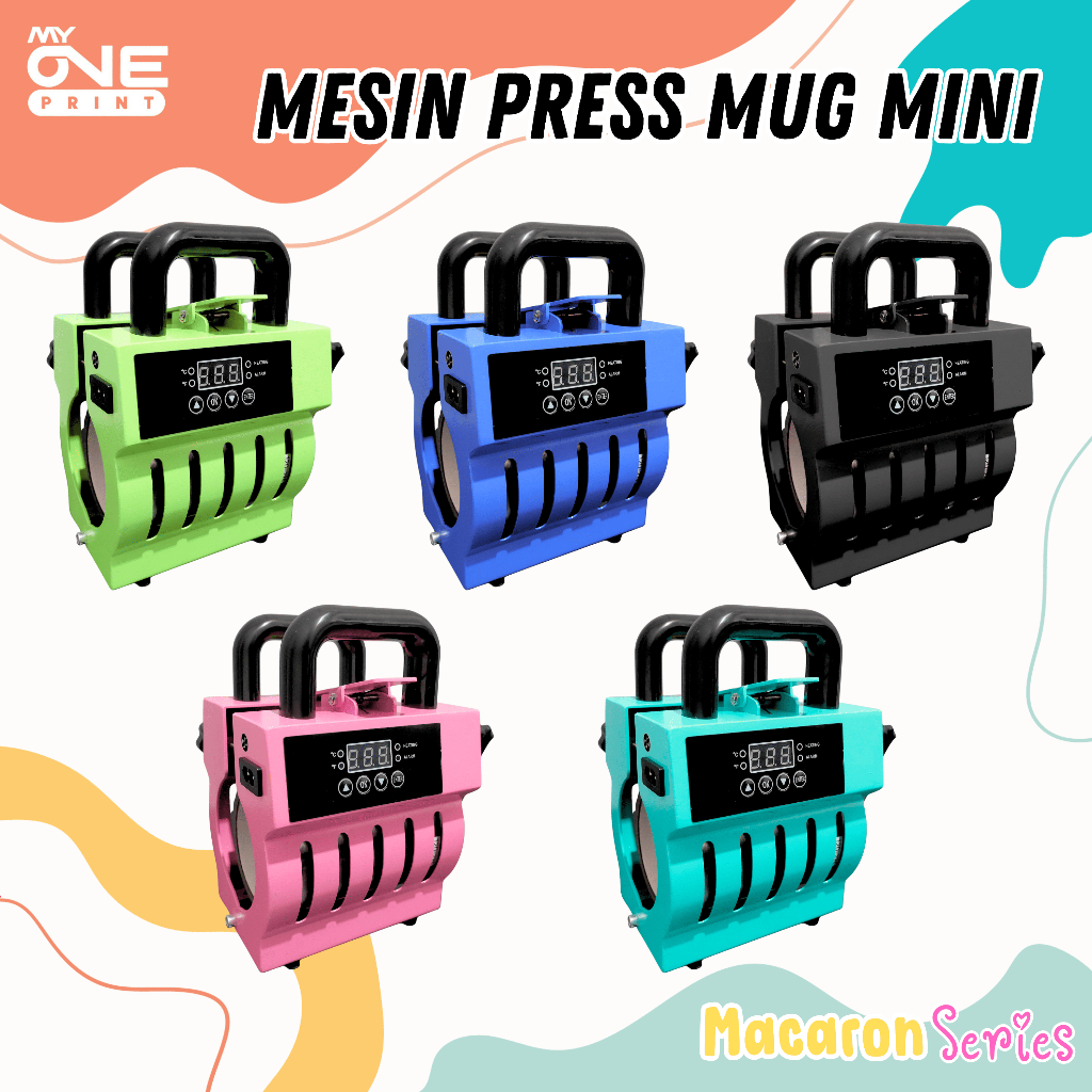 MESIN PRESS MUG MAKARON SQ ONE ll ADA 5 VARIAN WARNA ll MESIN CETAK MUG COATING