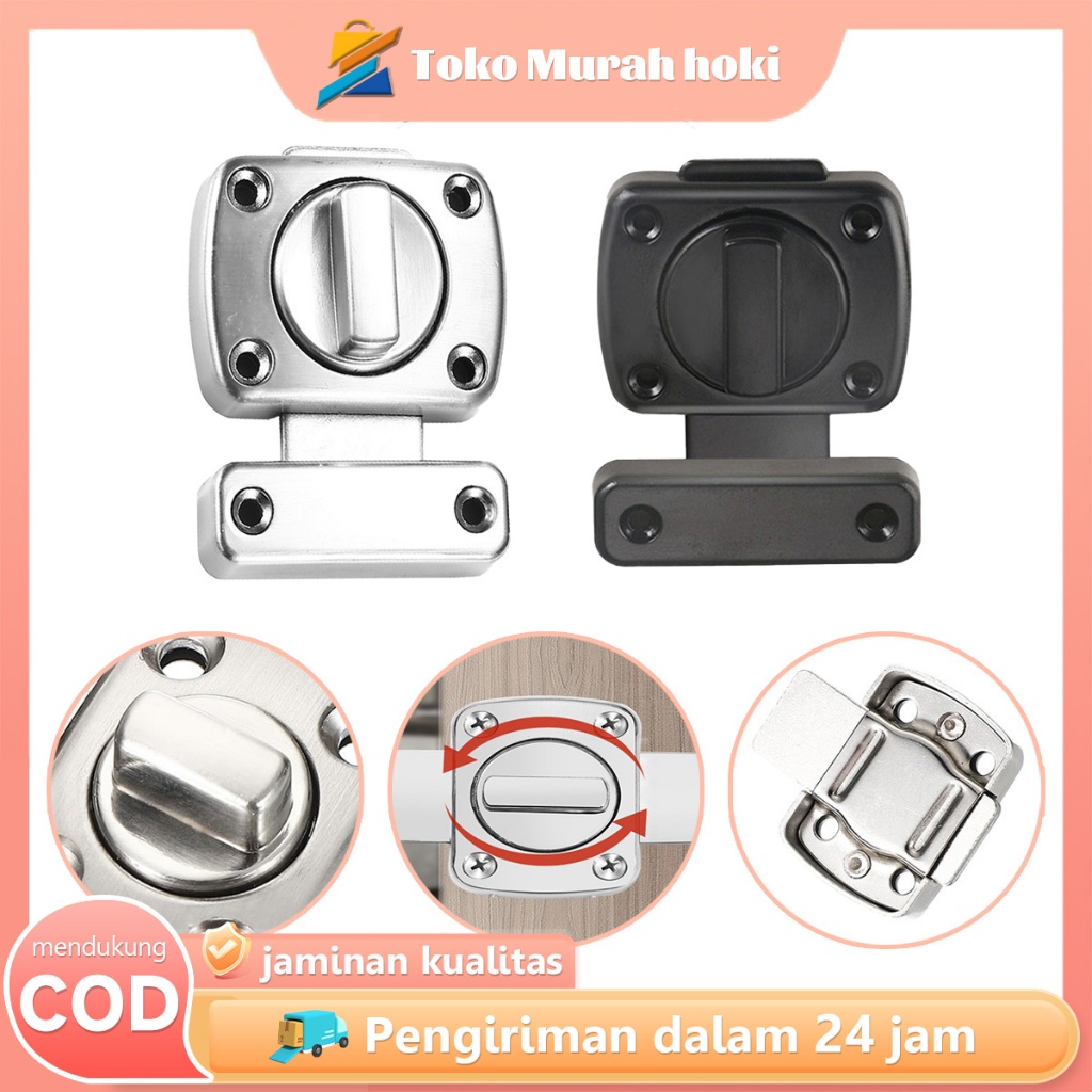 Grendel Pintu Kotak Grendel Putar Slot Pintu Anti Maling Rumah Door Lock Buckle Selot Slot Pintu