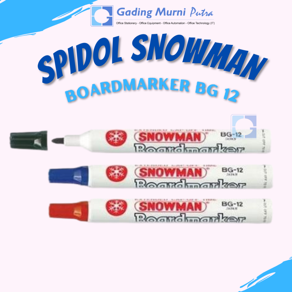 SPIDOL SNOWMAN WHITEBOARD MARKER BG-12 / SPIDOL WHITEBOARD SNOWMAN 1 PACK