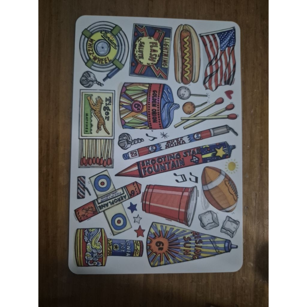 

kartu pos loupaper firework postcard