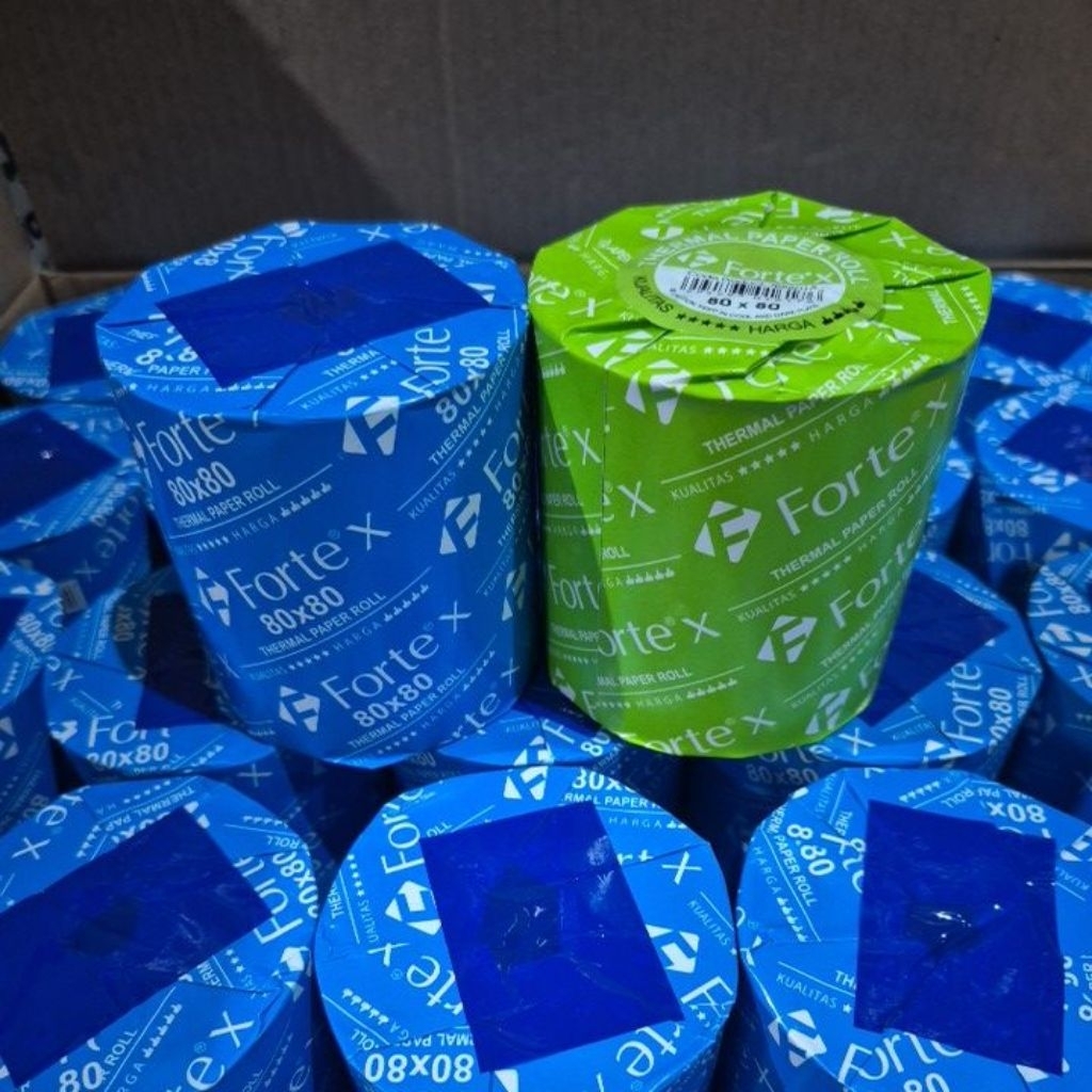 Kertas Struk Kasir / Kertas Thermal 80x80 Forte ( harga 1roll /pcs)