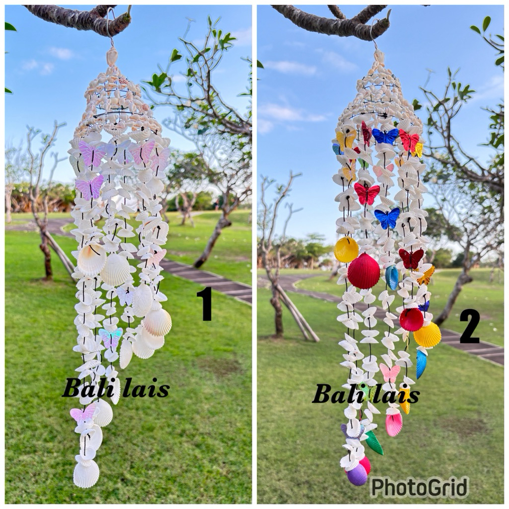 Lonceng angin kerang small /lonceng kerang/ lonceng angin /kap lampu kerang kecil/dekorasi taman