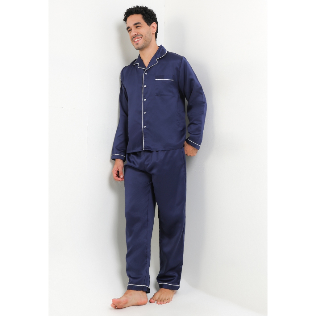 Setelan Baju Tidur Pria 289 Anne Wintours Biru Navy (25082025)(432)(62507 33014) Gift Kado Pyjamas L