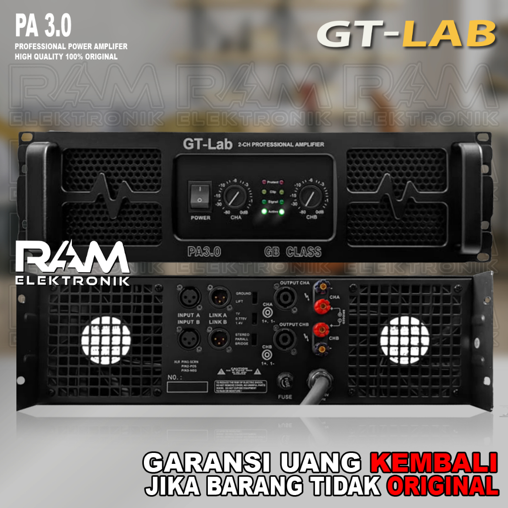 Power Amplifier 2 Channel GTLAB PA3.0 | PA 3.0 Original GT LAB By RDW