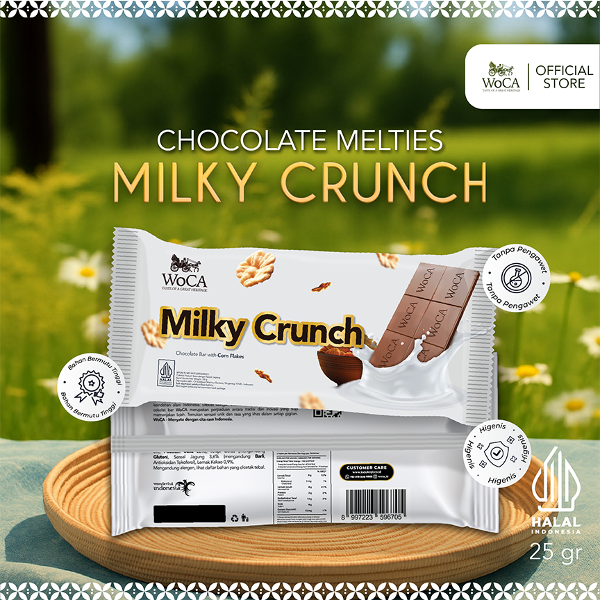 

WoCA Chocolate Milky Crunch Melties 25gr