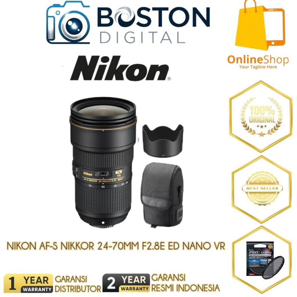 LENSA NIKON AF-S NIKKOR 24-70MM F2.8E ED NANO VR / NIKON AFS 24-70MM F2.8 VR NANO