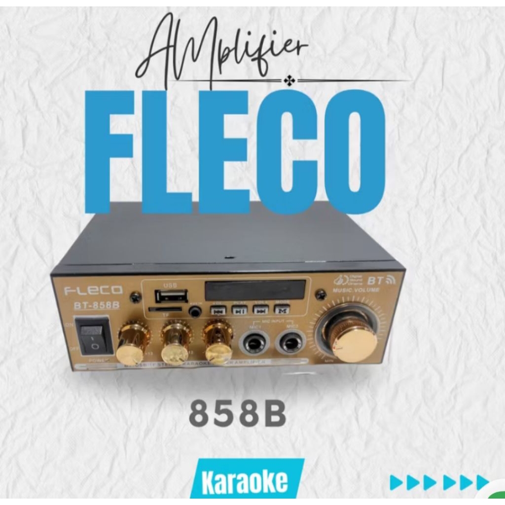 Audio Mixer Power Amplifier Terbaru Fleco BT-858B