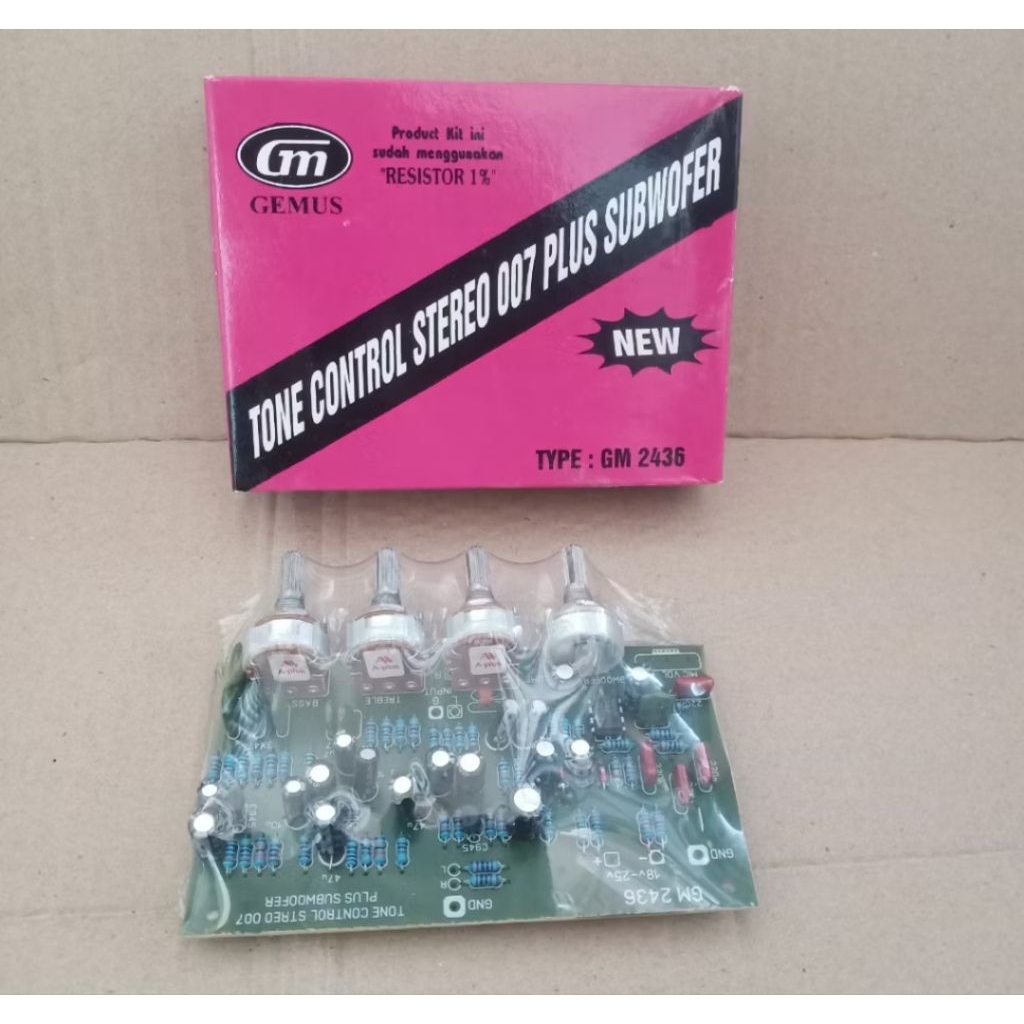 Kit tone control stereo 007 plus subwoofer gm 2436