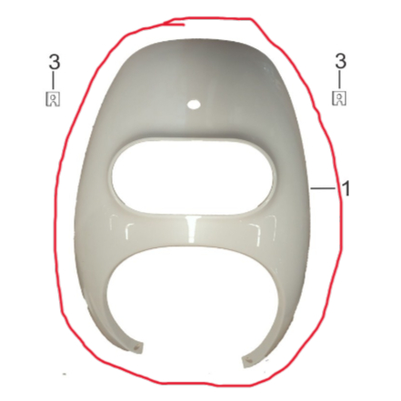 Cover Body Depan Sepeda Motor Listrik Viar New Q1 / Fr Cover Q1