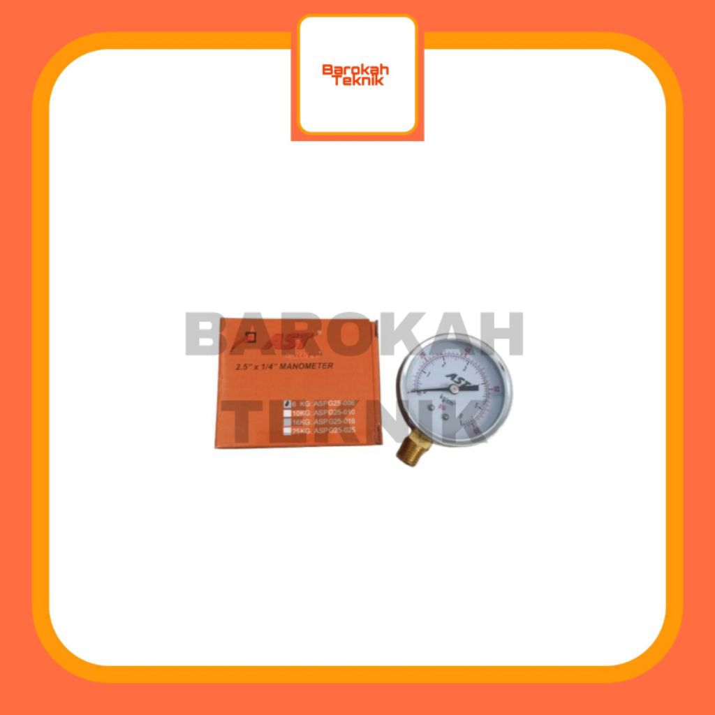 Manometer Kompresor Angin / Manometer Angin 2,5" / Alat Ukur Tekanan Angin / Pressure Gauge Manomete