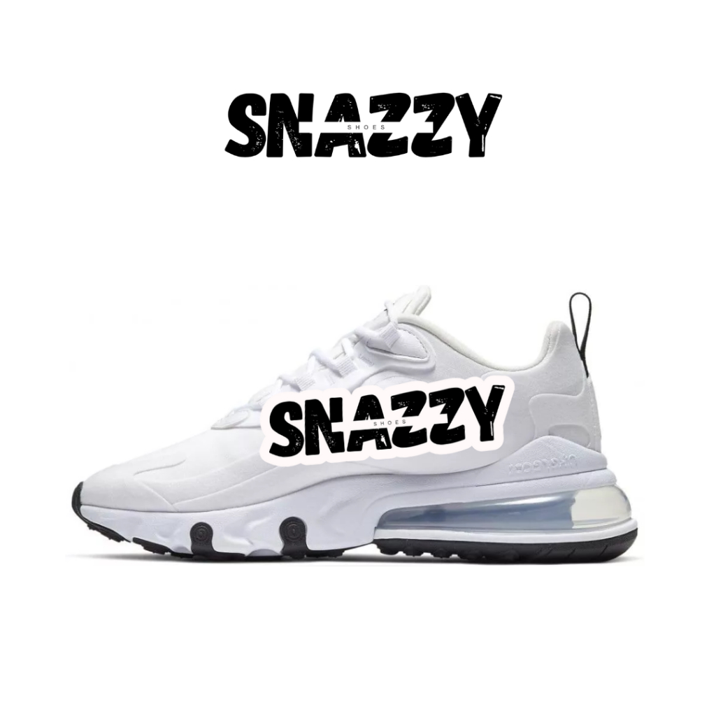 Sepatu Sneakers Pria Wanita Air Max 270 React White Black