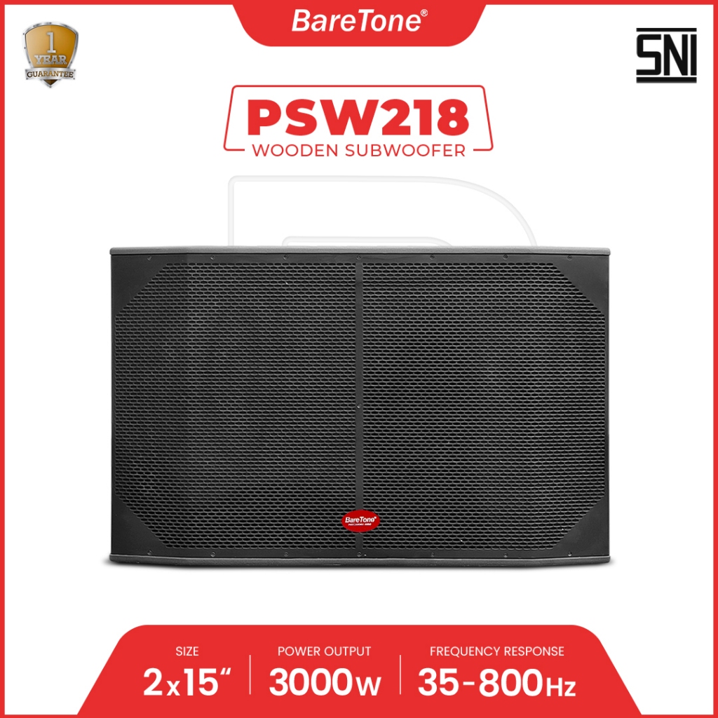 BareTone Double Subwoofer PSW218 Passive Subwoofer