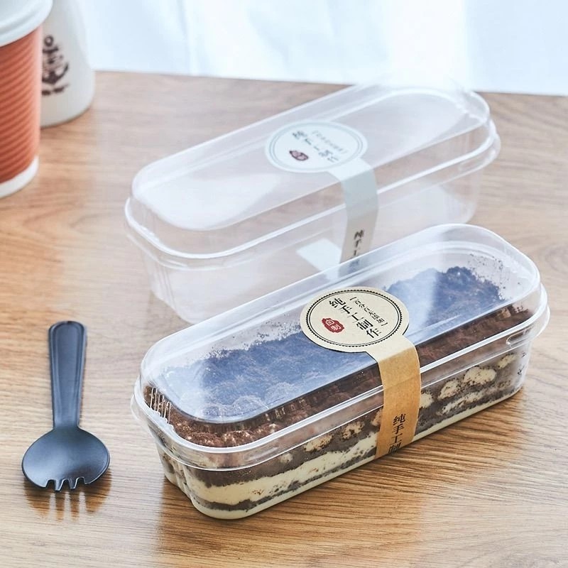Dessert box panjang  isi 5PCS kotak dessert box kue mika cake cheesekuit box tiramisu box