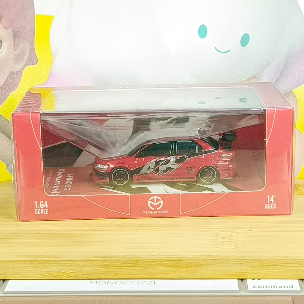 TimeMicro Mitsubishi lancer evolution 9 fast furious tokyo drift evo9 red diecast 1 64