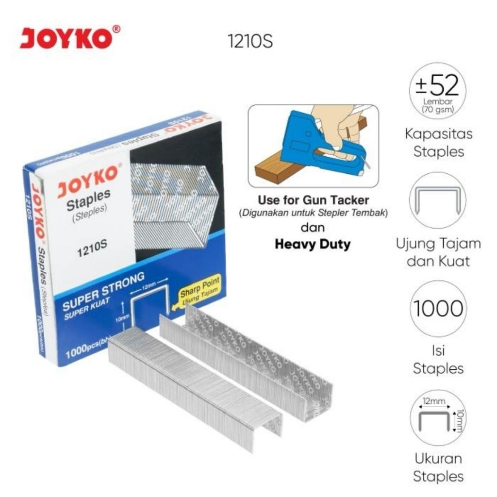 

STAPLES ISI STAPLES JOYKO 1210| ISI STAPLES GUN TACKER