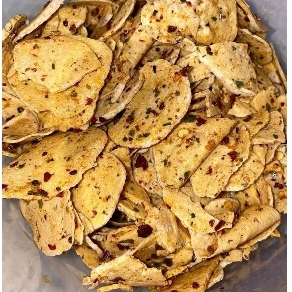 

Basreng pedas Chili oil 250 gr / Basreng Chili oil daun jeruk