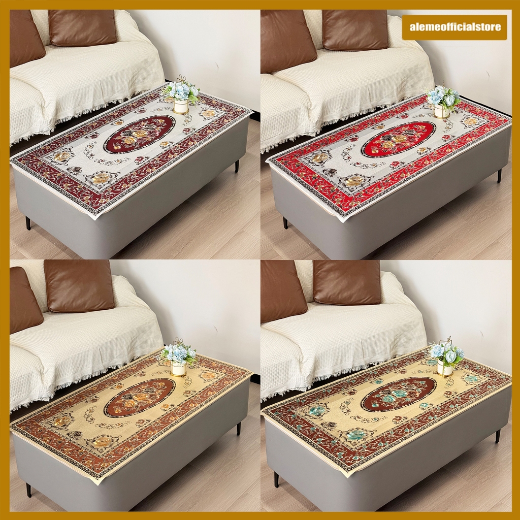 Taplak Meja Tamu Super Tebal Premium 60 x 60cm / 60 x 120cm / Taplak Meja Ruang Tamu / Taplak Meja R