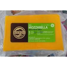 Keju Lokal Mozzarella Baros /Original, Orange, Black, Rainbow Kemasan Potongan 250gr