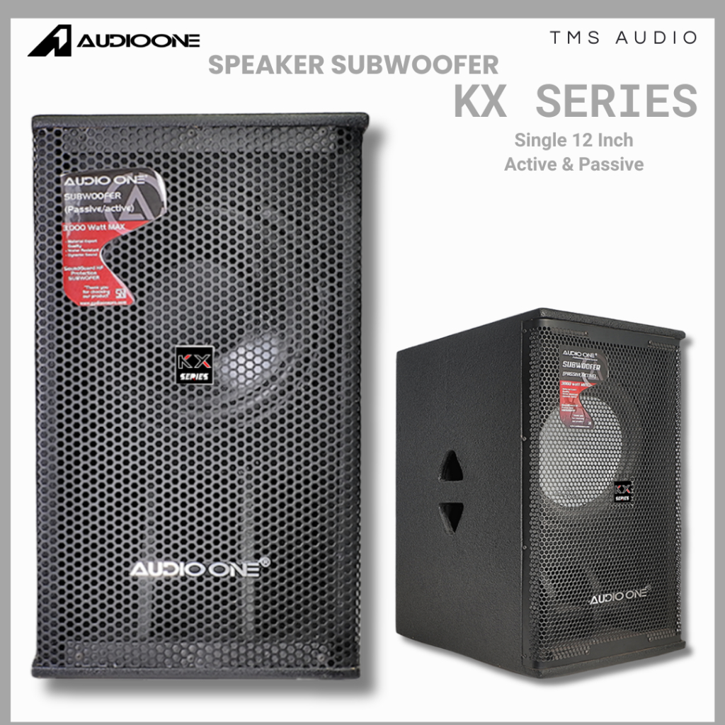 Subwoofer 12 Inch Pasif Aktif Single Speaker Audio One KX 112  Sub Karaoke Full Bass Sound System