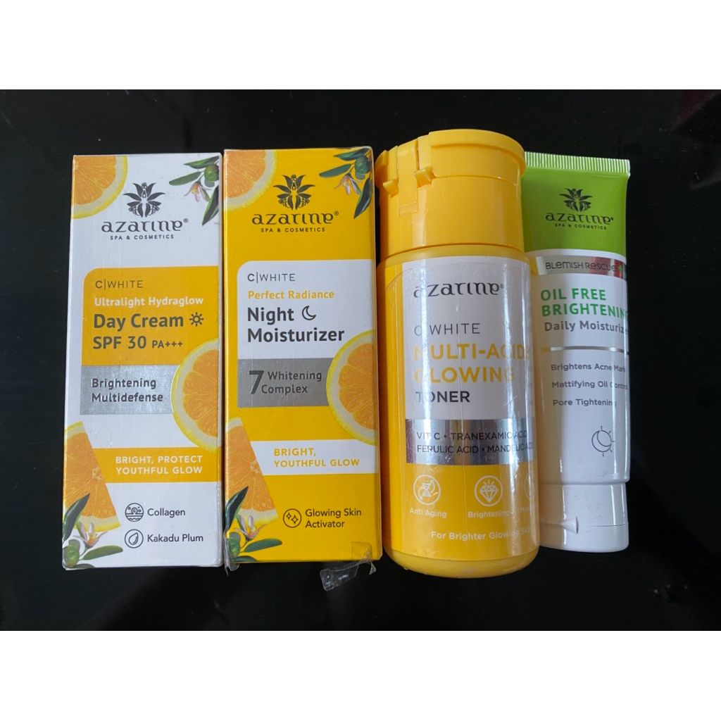Paket Azarine Toner day cream moisturizer azarine