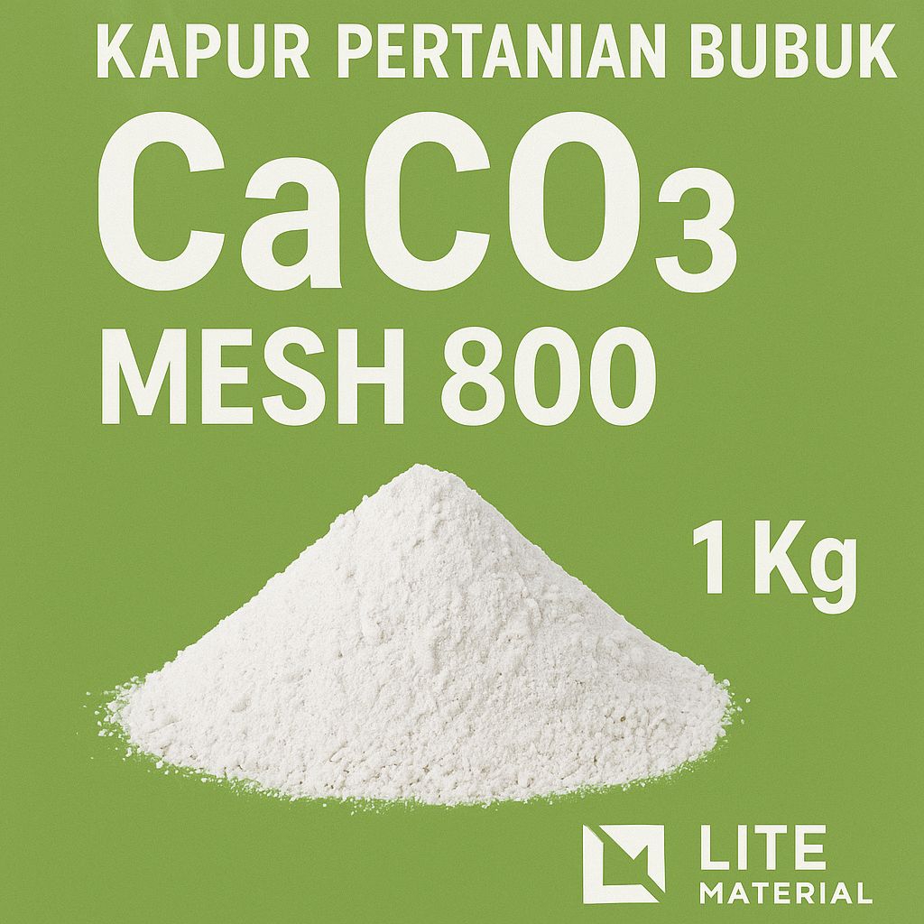 Kalsium Karbonat CaCO3 Mesh 800 – 1 Kg | Cocok untuk Hobi Pertanian, Pekarangan & Kebun Rumahan