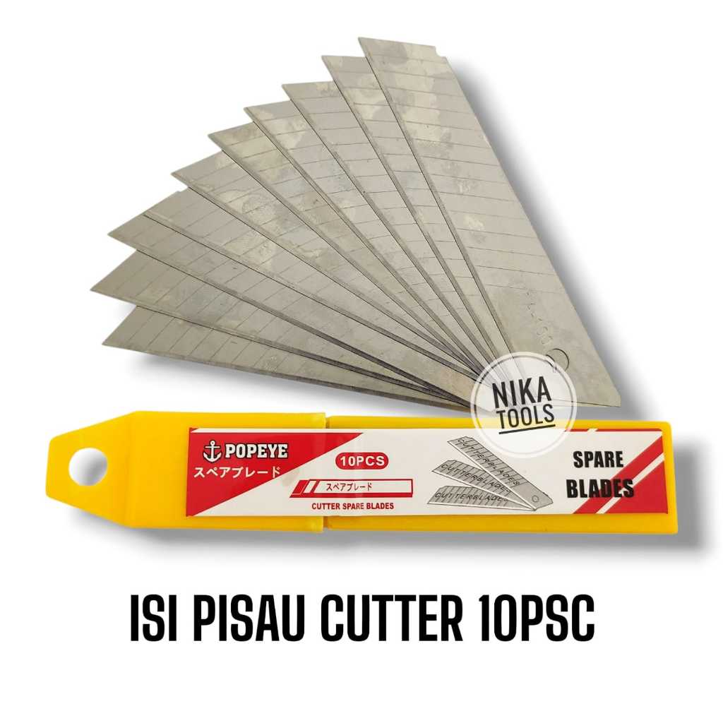 

Isi Pisau Cutter Refill Besar Isi 10 Mata