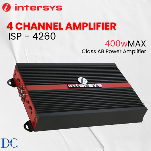 Power Amplifier Mobil - Amplifier Intersys ISP-4260 - 4 Channel Class AB Power Amplifier Mobil - Plu
