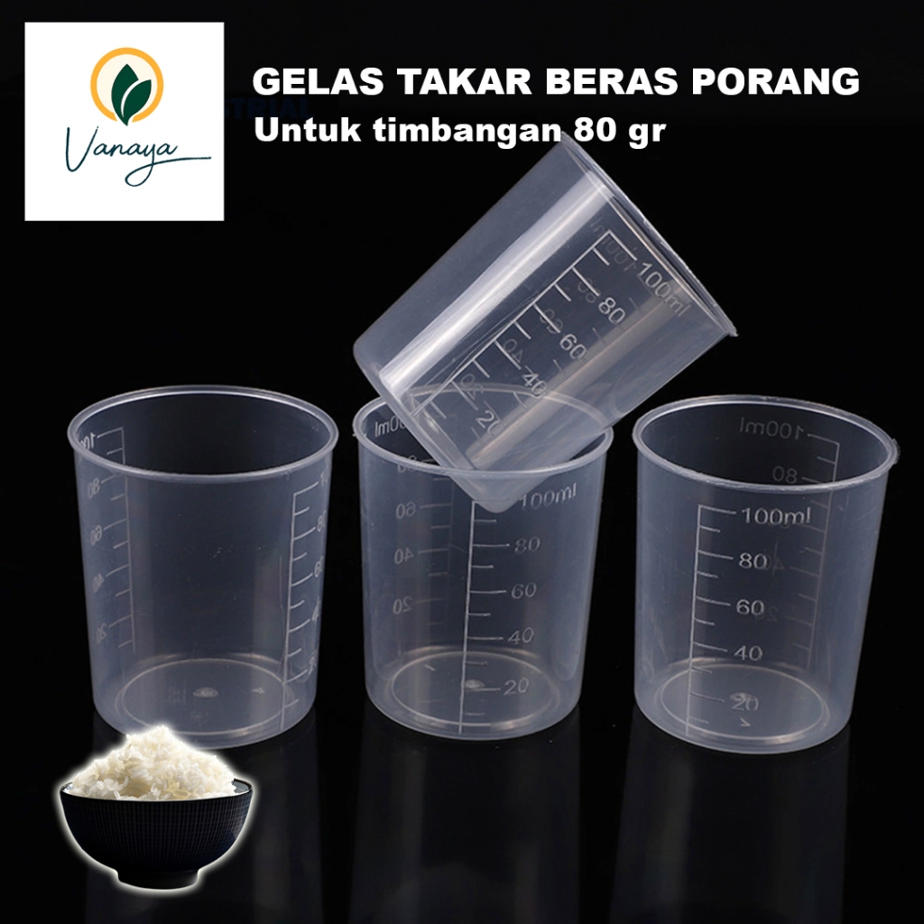 Gelas Takar Beras Porang 100ml/80gr Cup Beras