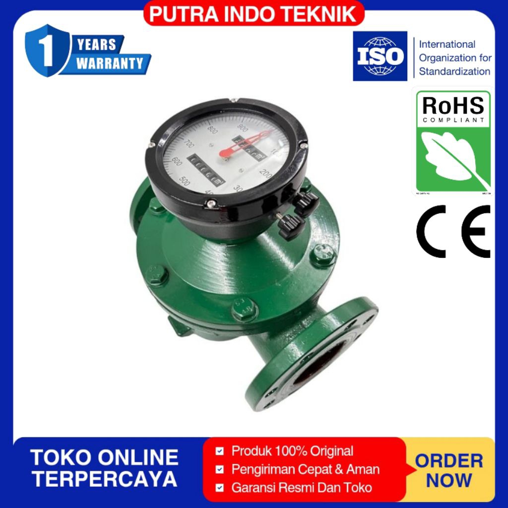 Flowmeter OGM Minyak DN50 Flow Meter Solar Flange 2”Inch Meteran BBM Oval Gear Pump Model Tokico