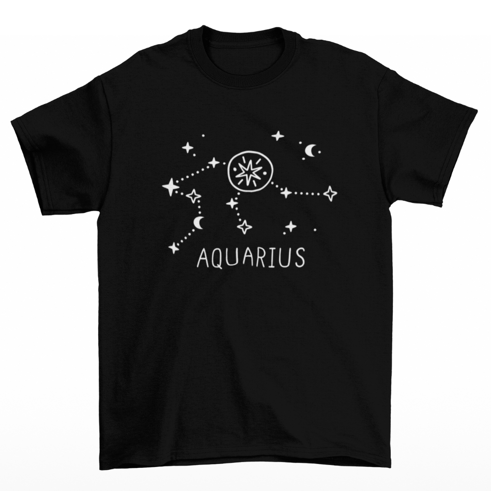 T-Shirt Kaos Pria Wanita - Zodiac Aquarius Unisex