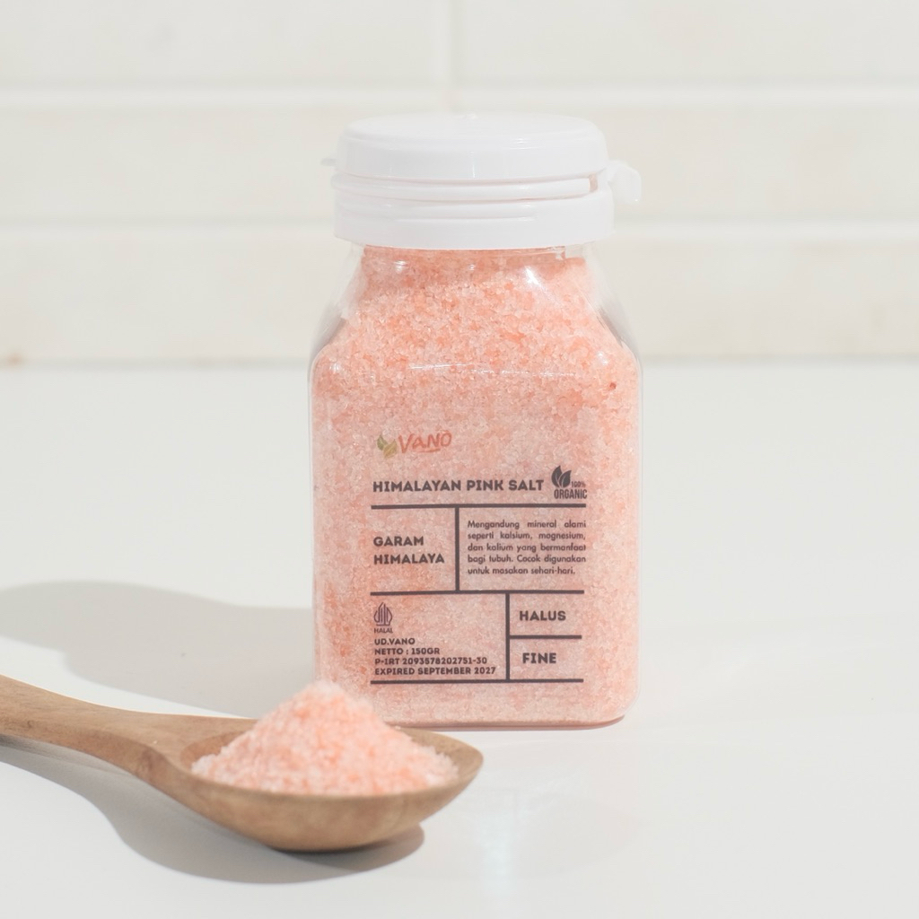 

Vano Garam Himalaya | Himalayan Pink Salt Pure 150Gr Organic HALAL Murni Premium Quality