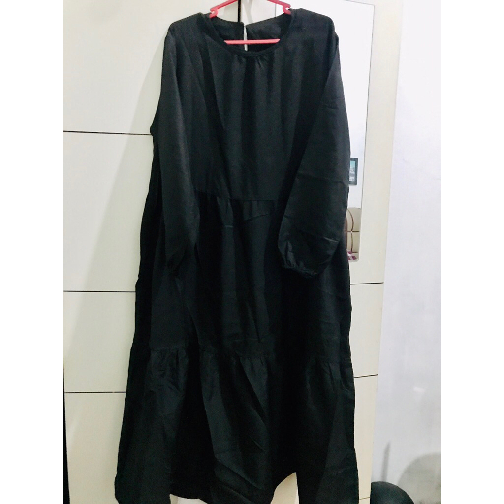 Midi dress tunik bahan katun poly fit L