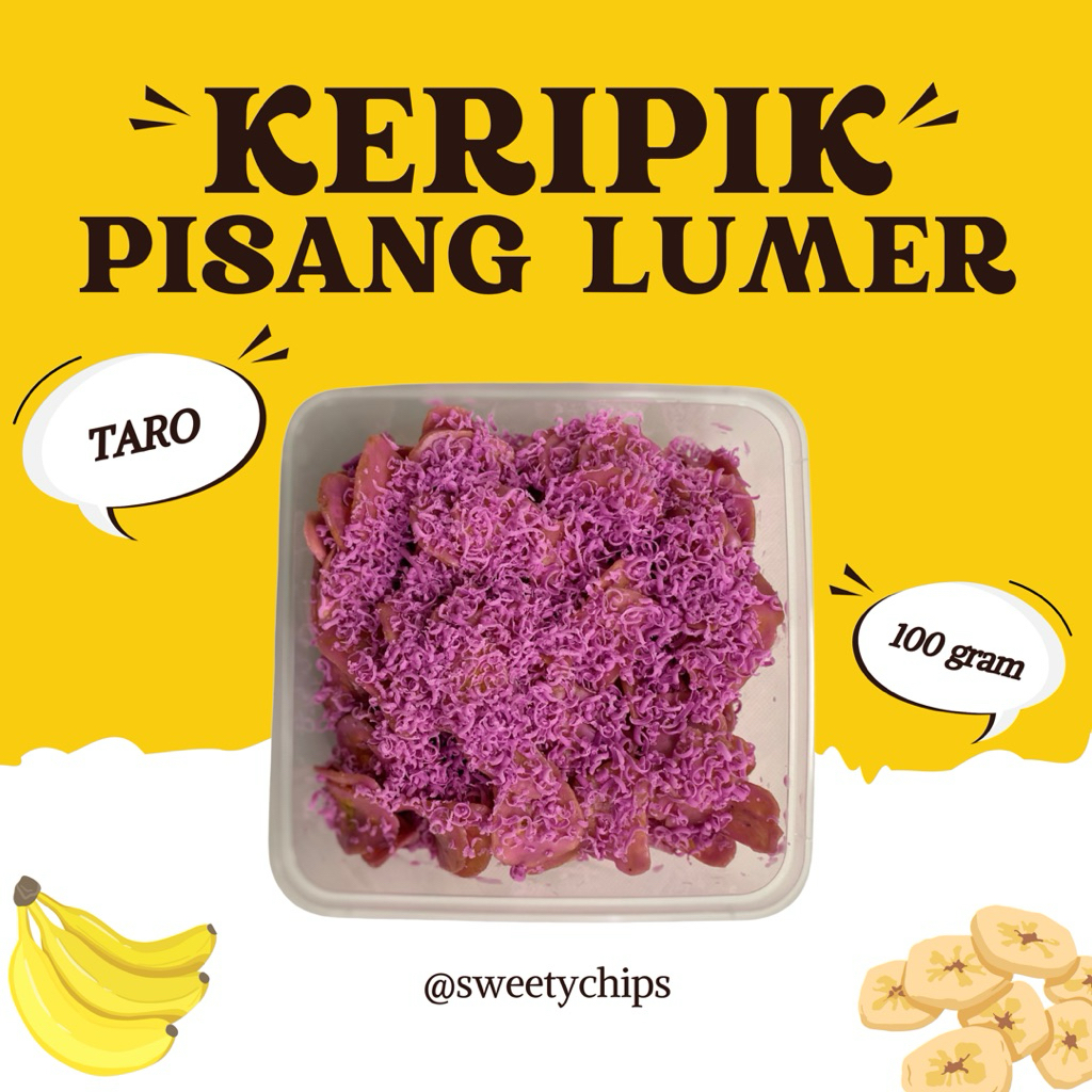 KERIPIK PISANG LUMER TARO 100 GRAM