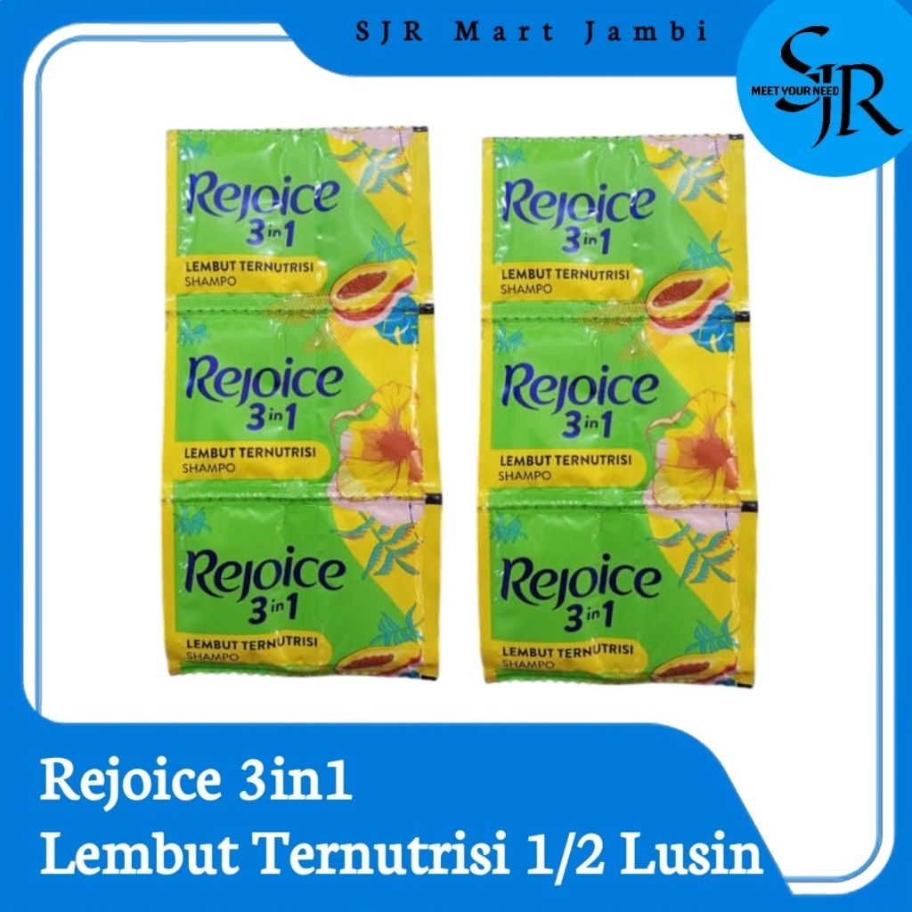 [Sampo] Rejoice 3in1- Lembut Ternutrisi 1/2 Lusin | Sachet isi 6 pcs