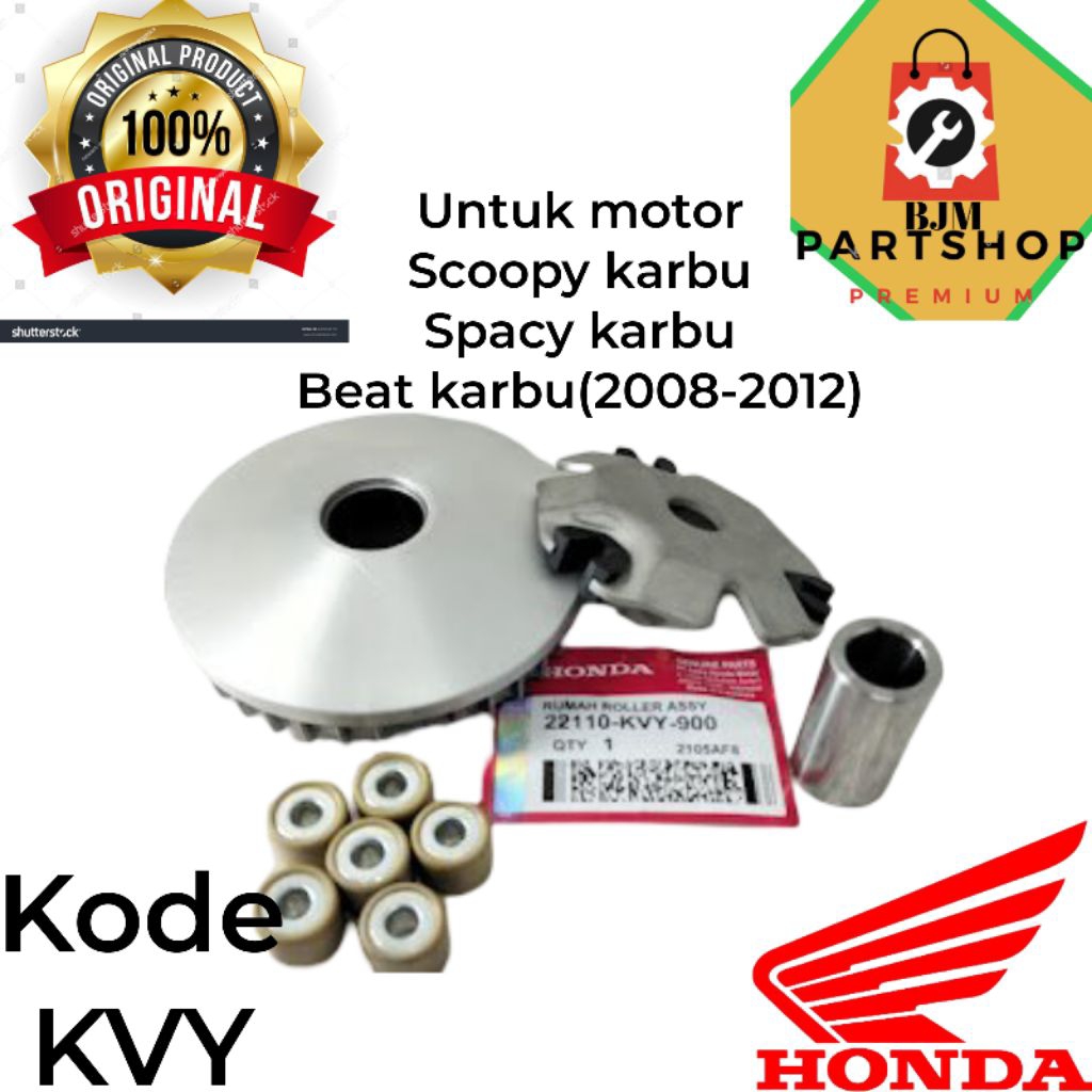 Rumah ROLLER ASSY HONDA ORIGINAL_KVY_Beat karbu 2008-2012, scopy karbu, spacy karbu.