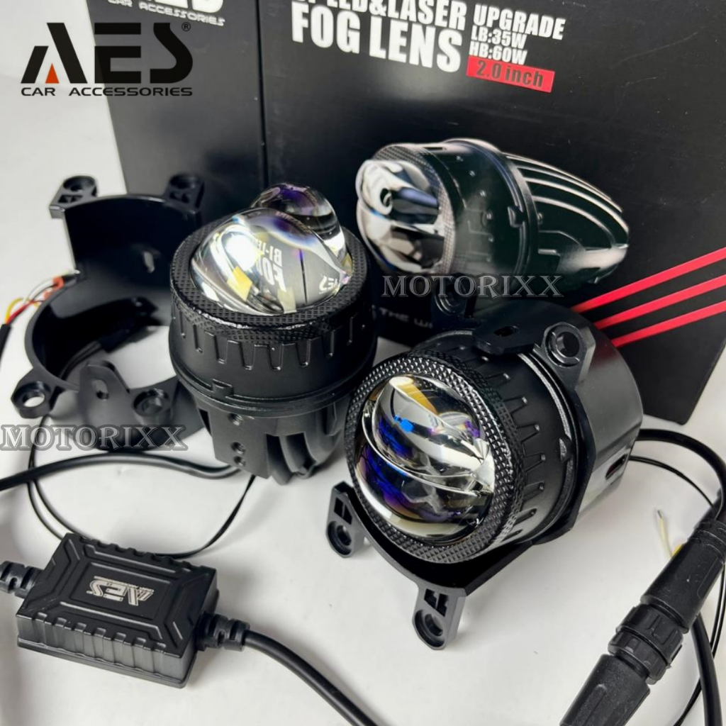 ORIGINAL AES PROJECTOR BILED FOGLAMP MINI 2 INCHI HONDA TOYOTA NON LASER DAN LASER | FOGLAMP MINI AE