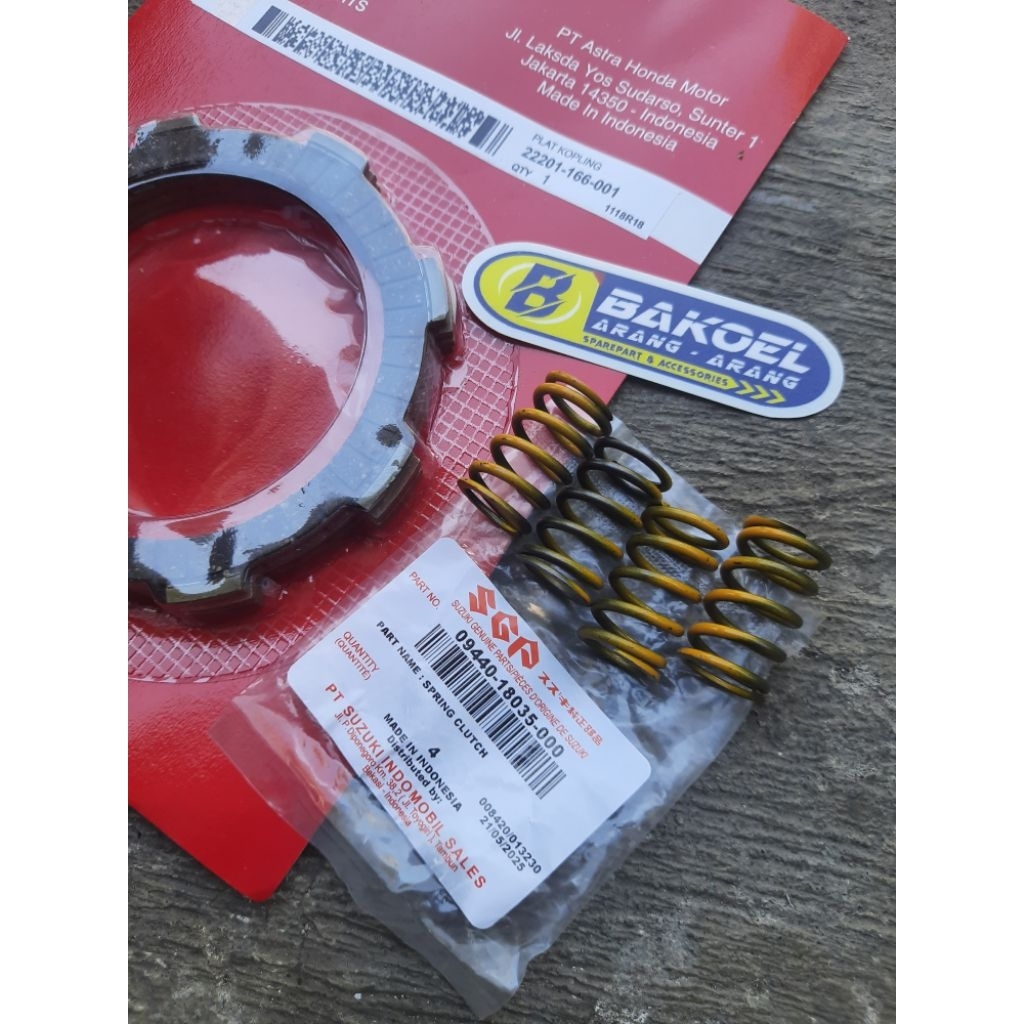 paket herex harian per kopling smash original + kampas kopling grand 166 pnp C SERIES grand prima as