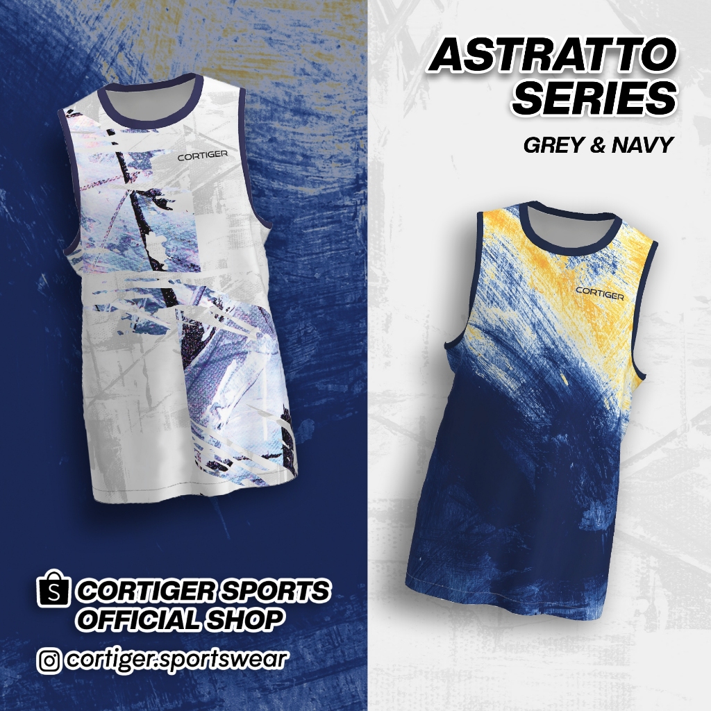Cortiger Jersey Running Singlet Olahraga Pria Astratto Series