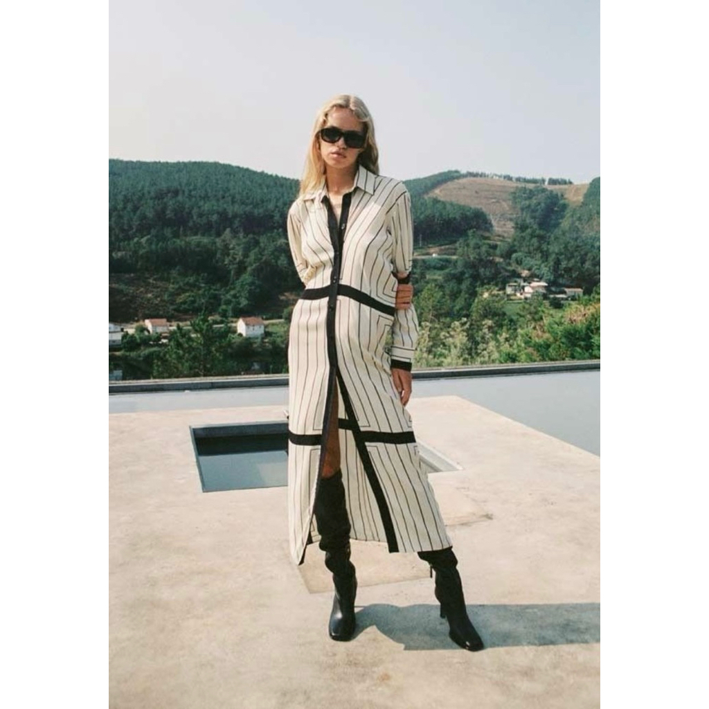 Zara Striped Shirt Dress