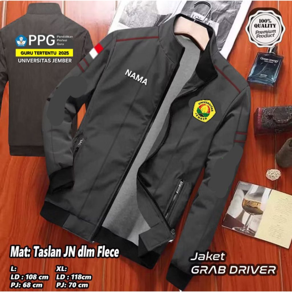 TERBARUUU   JAKET PPG GURU TERTENTU // JAKET PRIA WANITA BAHAN TASLAN DALEM FLEECE
