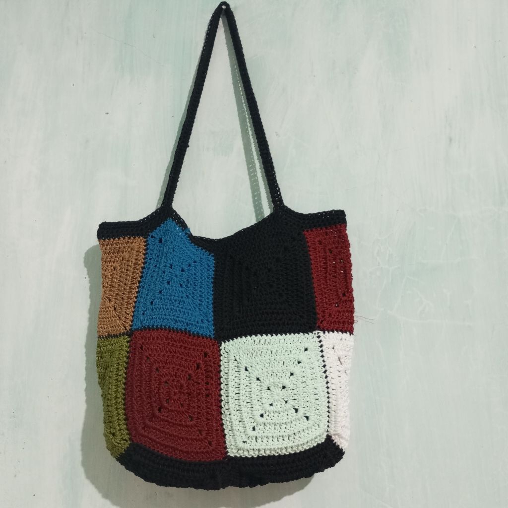totebag rajut vania granny/totebag cantik rajut